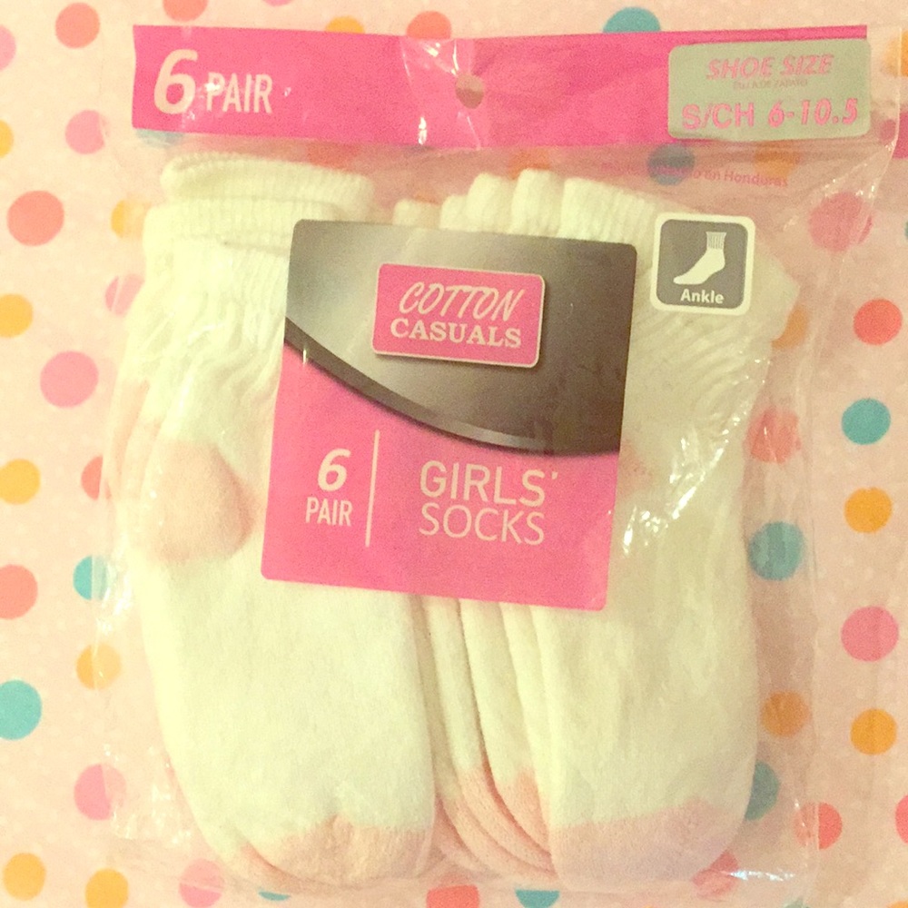 NIP Girls Ankle Socks Small for Shoe size 6-10.5